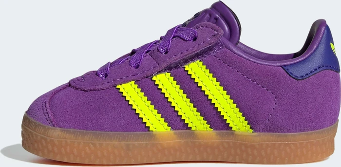 adidas Gazelle Comfort Closure Elastic Laces active purple/solar yellow/collegiate purple (Junior)