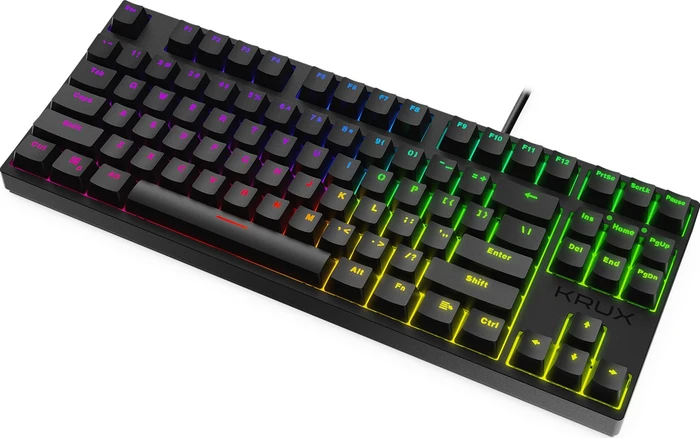 Krux Atax Pro RGB, TKL, schwarz, LEDs RGB, Gateron RED, USB, US