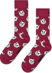 Happy Socks Cat Socken dunkelrot
