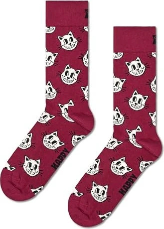 Happy Socks Cat Socken dunkelrot