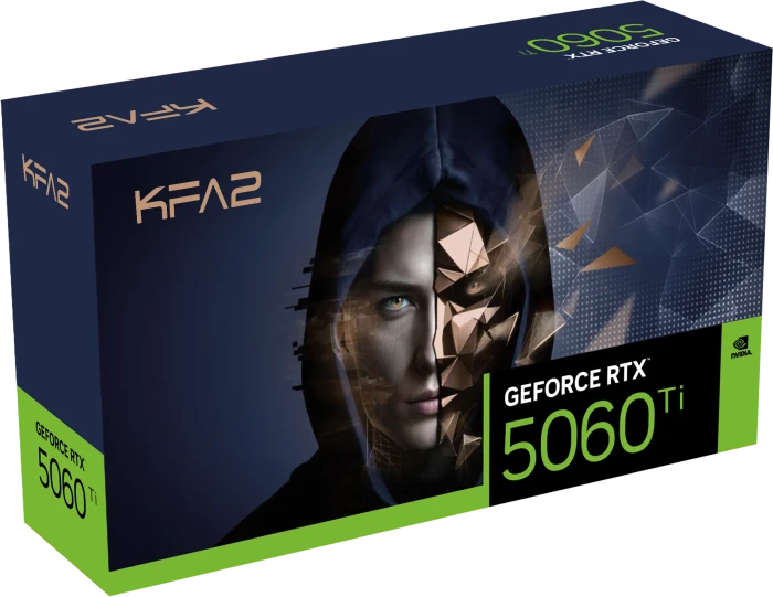 KFA2 GeForce RTX 5060 Ti 16GB 1-Click OC, 16GB GDDR7, HDMI, 3x DP
