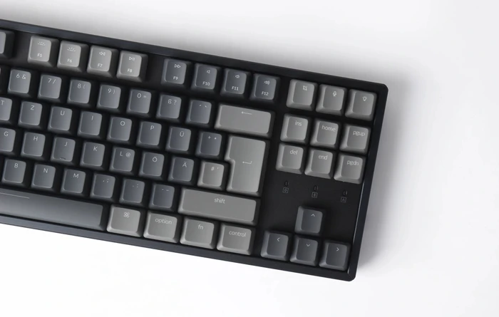 Keychron K8, 80% TKL, LEDs weiß, schwarz, Gateron BROWN, USB/Bluetooth, DE