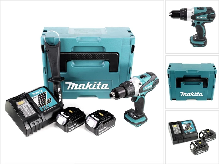 Makita DDF458RFJ Akku-Bohrschrauber inkl. MAKPAC + 2 Akkus 3.0Ah