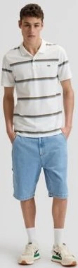 Lee Regular Pique Poloshirt kurzarm halogen safari stripe (Herren)