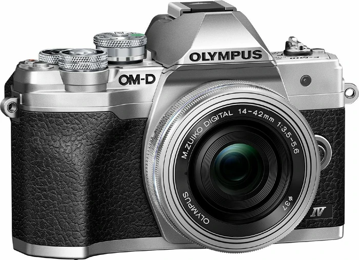 Olympus OM-D E-M10 Mark IV silber mit Objektiv M.Zuiko digital ED 14-42mm 3.5-5.6 EZ