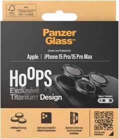 PanzerGlass Hoops Camera Lens Protector für Apple iPhone 15 Pro/15 Pro Max black titanium