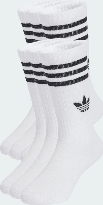 adidas 3-Streifen Crew Socken, 6 Paare (Junior)