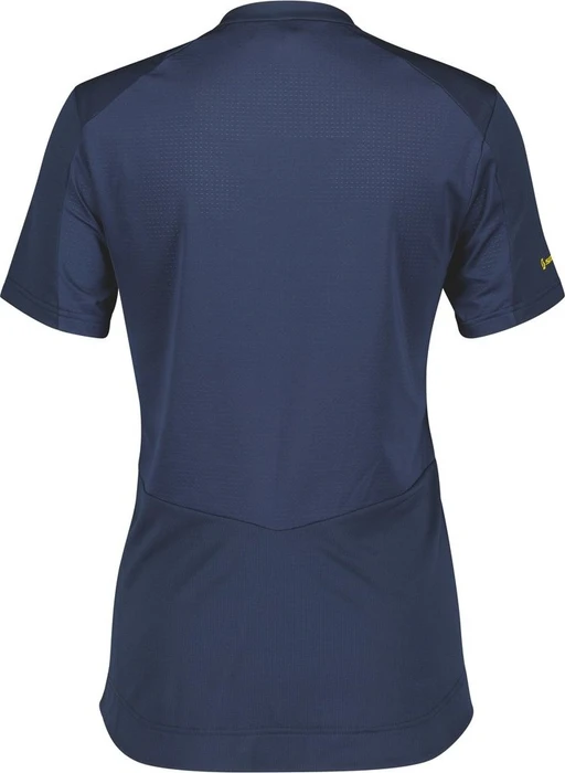 Scott Trail Flow Zip Trikot kurzarm midnight blue/sun yellow (Damen)