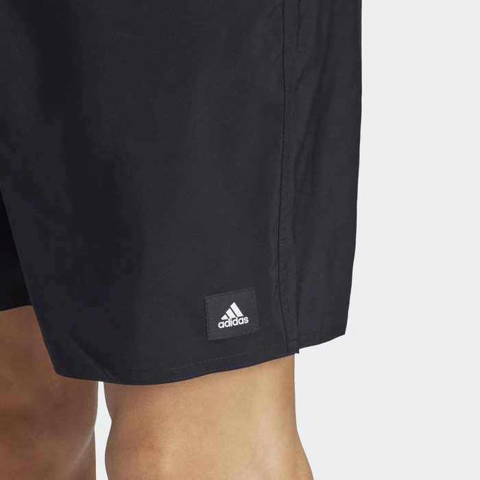 adidas Solid CLX Classic-Length Badeshorts black/lucid lemon (Herren)