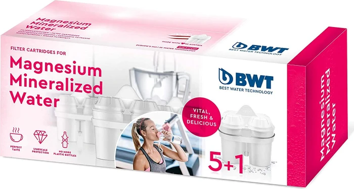 BWT longlifeMg2+ Magnesium Mineralizer Filterkartusche, 6 Stück (5+1 Stück)