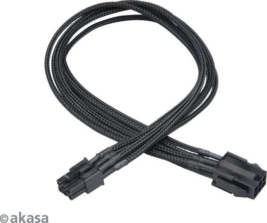 Akasa Flexa V6, 6-Pin PCIe Verlängerungskabel, 400mm, sleeved schwarz