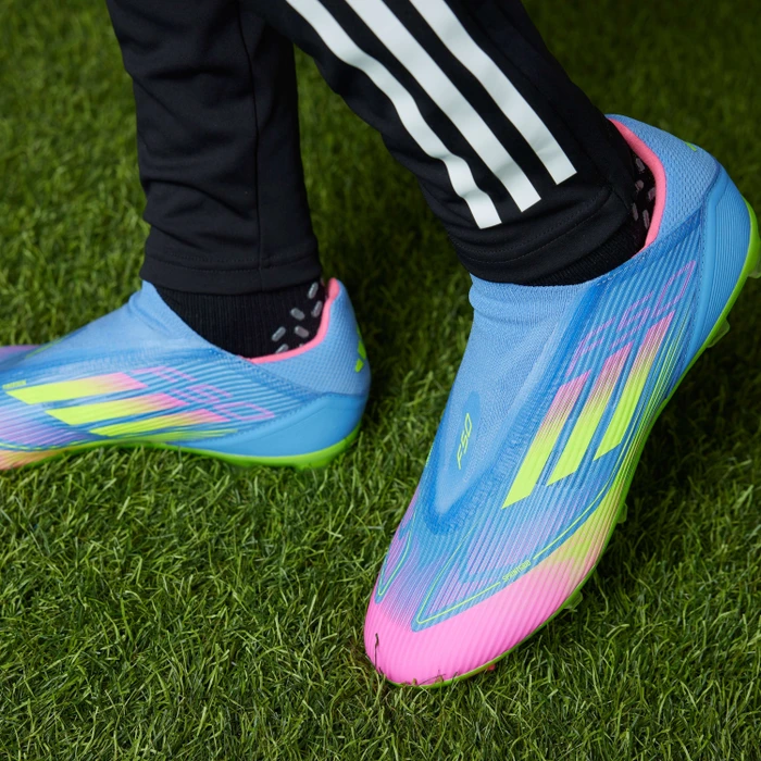 adidas F50 League Laceless FG/MG blue fusion/lucid lemon/lucid pink