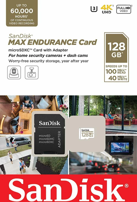 SanDisk Max Endurance R100/W40 128GB Kit, UHS-I U3, Class 10