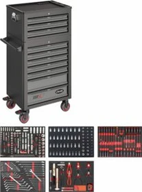 Vigor 1000 Werkzeugwagen bestückt inkl. 344-tlg. Zubehör