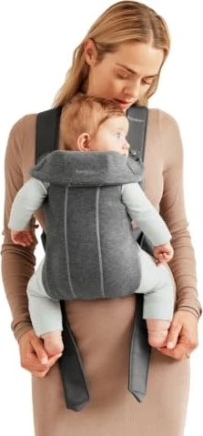 BabyBjörn Mini 3D Jersey Babytrage dunkelgrau