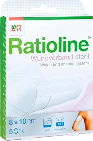 Lohmann & Rauscher Ratioline Wundverband steril, 8 x 10cm, 5 Stück