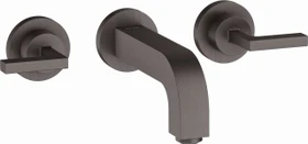 Hansgrohe Axor Citterio 3-Loch Waschbeckenarmatur mit Hebelgriffen 162mm brushed black chrome