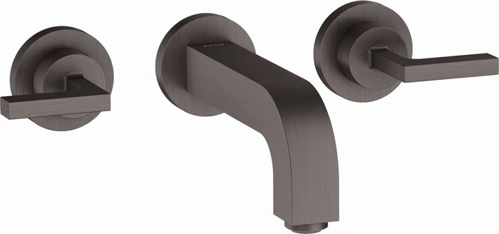 Hansgrohe Axor Citterio 3-Loch Waschbeckenarmatur mit Hebelgriffen 162mm brushed black chrome