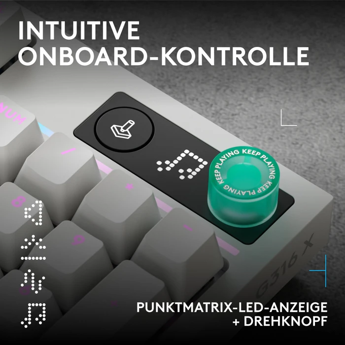 Logitech G316 X 98, weiß, Tactile Switch, USB, ES