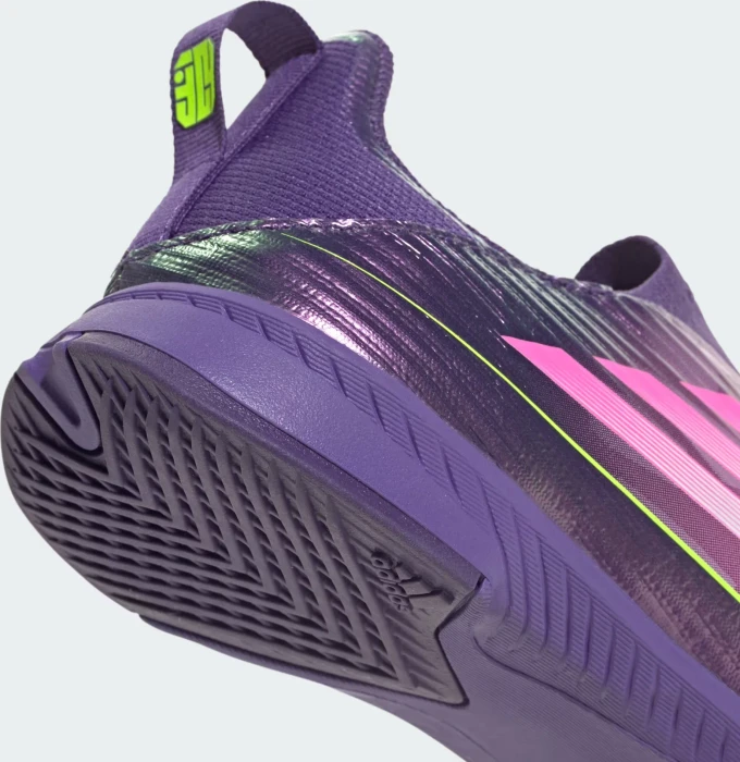 adidas F50 League Laceless IN purple/cloud white/lucid lemon (Junior)