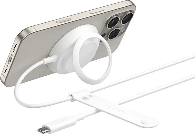 Belkin UltraCharge Magnetisches Ladegerät mit Qi2 25W rund weiß