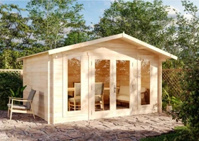 Alpholz Gartenhaus Mirko Modern 380x272cm natur