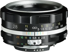 Voigtländer Color Skopar 28mm 2.8 SLIIs für Nikon F silber