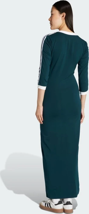 adidas Adicolor Classics 3-Streifen Maxi Kleid aurora ivy/white (Damen)