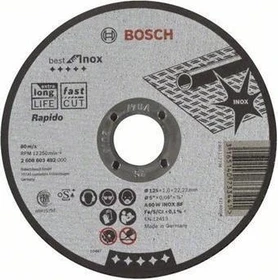Bosch Professional A60WBF Best for Inox Trennscheibe, 125x1x22.23mm, 1 Stück