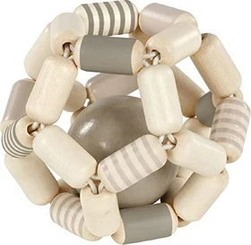 Goki Greifling Elastik Ball, grau weiß