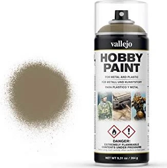 Vallejo Hobby Paint Spray Infantry Color Primer US khaki, 400ml