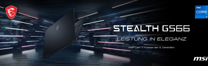 MSI Stealth GS66 12UGS-001, Core Black, Core i7-12700H, 32GB RAM, 1TB SSD, GeForce RTX 3070 Ti, DE