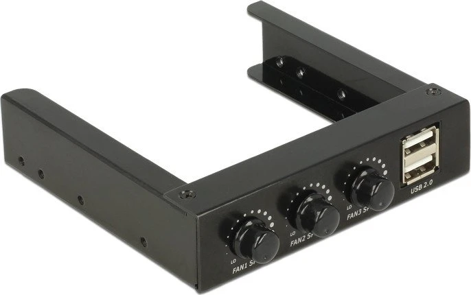 DeLOCK Front Panel mit 2x USB, 3.5" Lüftersteuerung, 3-Kanal