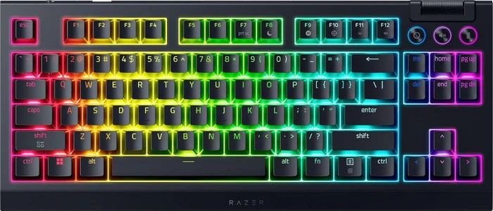 Razer BlackWidow V4 TKL Hyperspeed, hot-swap, Razer ORANGE Tactile Gen-3, USB/Bluetooth, US
