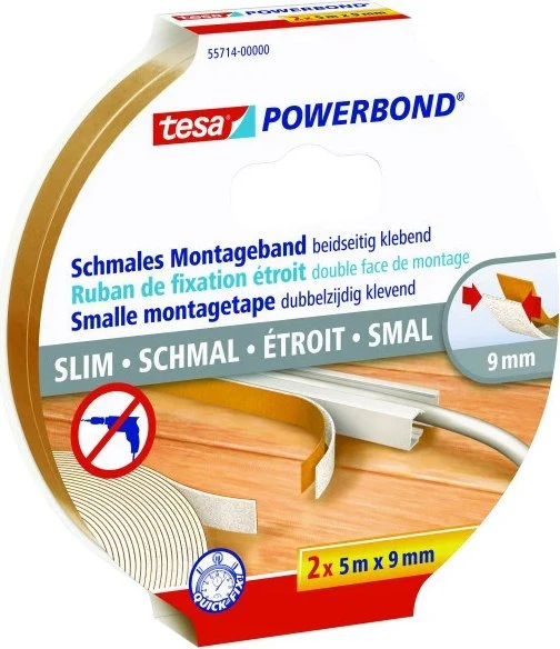 Tesa Powerbond Schmal 2 x 5m x 9mm