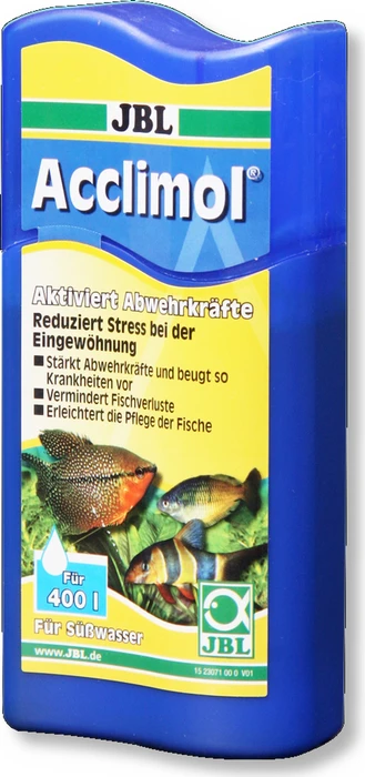 JBL Acclimol Wasseraufbereiter für Süßwasser-Aquarien zur Eingewöhnung von Fischen und Wirbellosen, 100ml