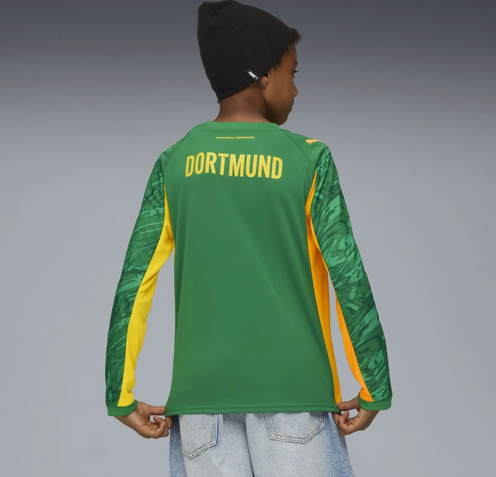 Puma BVB Borussia Dortmund Replica 2025/2026 Torwarttrikot langarm grün (Junior)