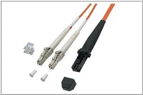 Good Connections LWL Duplex Kabel, OM1, 2x LC Stecker/1x MT-RJ Stecker, 10m, orange
