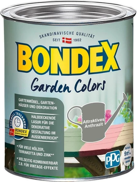 Bondex Garden Colors Lasur außen attraktives anthrazit, 750ml