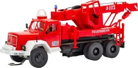 Viessmann - Spur H0 - CarMotion - Feuerwehr MAGIRUS DEUTZ 3-achs Bergekran mit Rundumleuchte