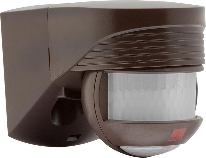 B.E.G. Bewegungsmelder LC-Click-N 200 | 91012 | 200° Erfassungsbereich | Aufputz | IP54 | 12m Reichweite | braun