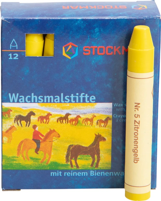 Stockmar Wachsstifte, zitronengelb, 12er-Pack