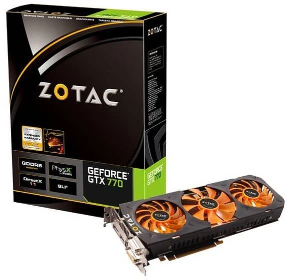 Zotac GeForce GTX 770 Triple-Fan, 2GB GDDR5, 2x DVI, HDMI, DP