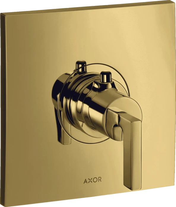 Hansgrohe Axor Citterio Thermostat HighFlow Unterputz mit Hebelgriff polished gold optic