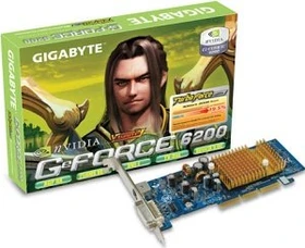 GIGABYTE GeForce 6200, 256MB DDR2, VGA, DVI, TV-out