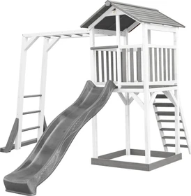 Axi Spielturm Beach Tower mit Klettergerüst weiß/grau