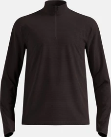 Odlo Essentials Thermal Half Zip Laufshirt langarm espresso (Herren)