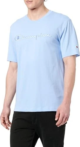 Champion Logo Tonal T-Shirt kurzarm hellblau (Damen)