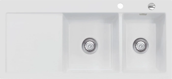 systemceram Mera Double Einbau Becken rechts satin