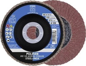 Pferd PFF 115 A 120 SG STEELOX POLIFAN Fächerschleifscheibe K120, 115x22.23mm, 10 Stück